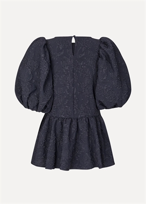 Stretch jacquard puff sleeve peplum bluse Garden Relief Stine Goya 